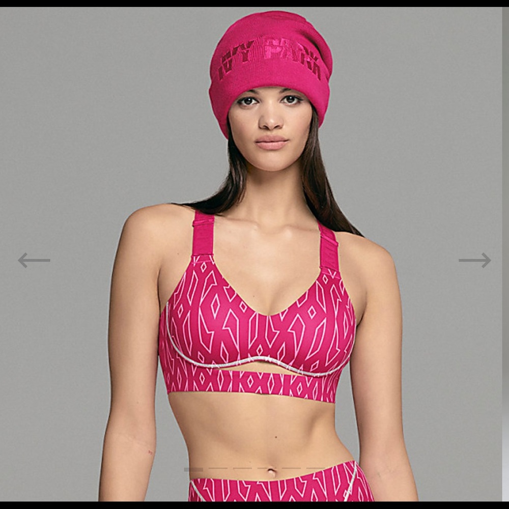 IVY PARK MEDIUM-SUPPORT MONOGRAM CUTOUT BRA